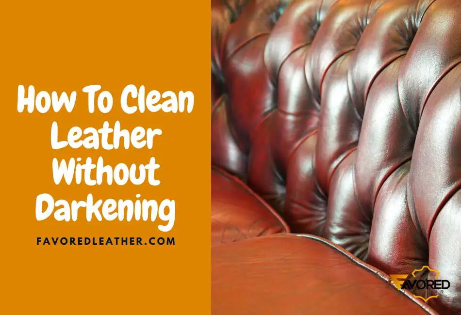 How To Clean Leather Without Darkening It (Free Guide!) – FavoredLeather